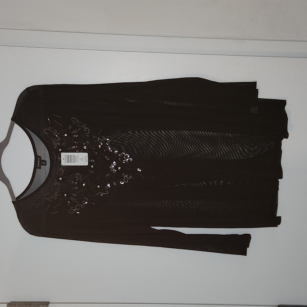 Black Sheer Top